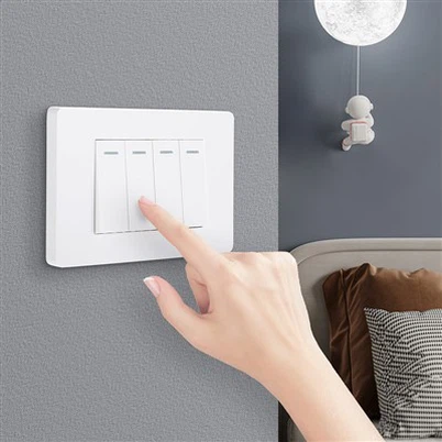 Brushed Steel 3 Gang Light Switch